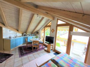 Ferienwohnungen Schimpf St. Martin, südliche Weinstraße/Pfalz, Wohn-Schlafraum, Küche voll ausgestattet mit Elektrogeräten